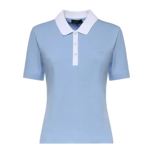 Fay - Tops > Polo Shirts - Blue - Fay - Modalova
