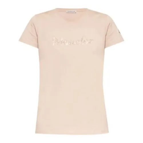 Moncler - Tops > T-Shirts - Pink - Moncler - Modalova