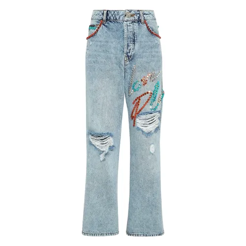Jeans > Cropped Jeans - - Philipp Plein - Modalova