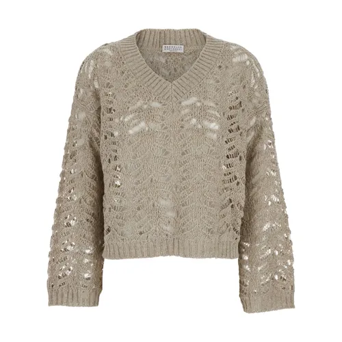 Knitwear > V-neck Knitwear - - Brunello Cucinelli - Modalova