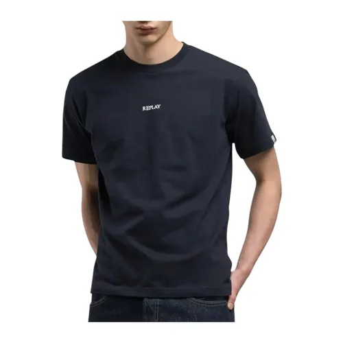 Replay - Tops > T-Shirts - Blue - Replay - Modalova