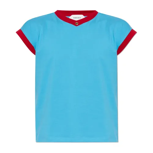 Versace - Tops > T-Shirts - Blue - Versace - Modalova