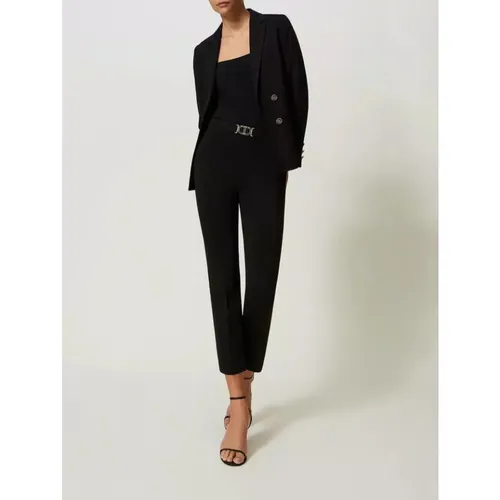 Trousers > Cropped Trousers - - Twinset - Modalova
