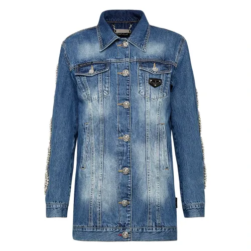 Jackets > Denim Jackets - - Philipp Plein - Modalova
