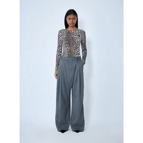 Trousers > Wide Trousers - - Ganni - Modalova