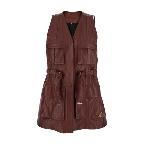 Chloé - Jackets > Vests - Red - Chloé - Modalova