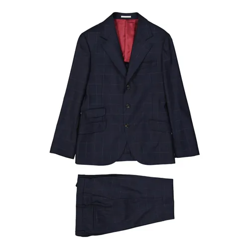 Suits > Suit Sets > Single Breasted Suits - - Brunello Cucinelli - Modalova