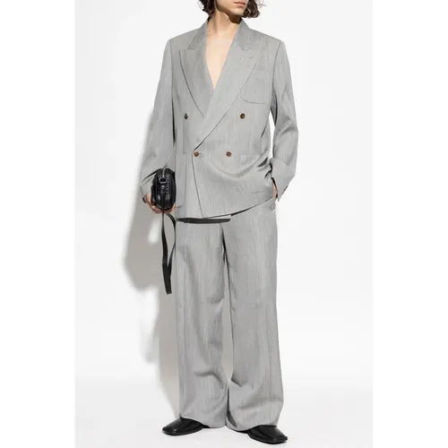 Amiri - Jackets > Blazers - Gray - Amiri - Modalova