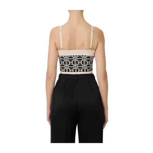 Tops > Sleeveless Tops - - Elisabetta Franchi - Modalova