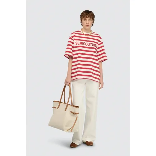 Trousers > Wide Trousers - - Semicouture - Modalova