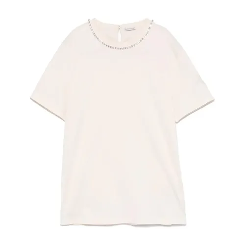 Moncler - Tops > T-Shirts - White - Moncler - Modalova