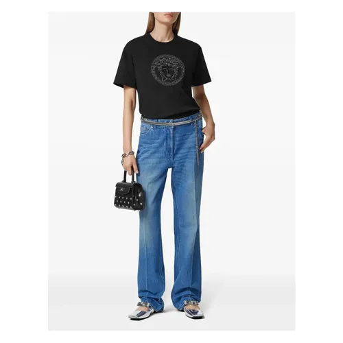 Versace - Tops > T-Shirts - Black - Versace - Modalova