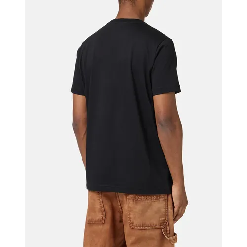 Iceberg - Tops > T-Shirts - Black - Iceberg - Modalova