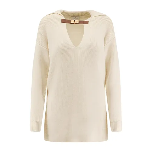 Knitwear > V-neck Knitwear - - Elisabetta Franchi - Modalova