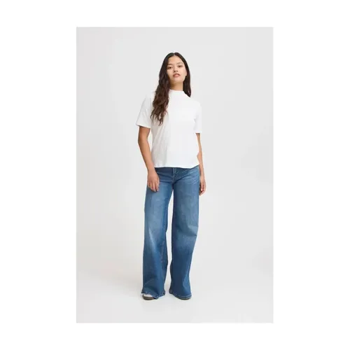 Ichi - Jeans > Wide Jeans - Blue - Ichi - Modalova