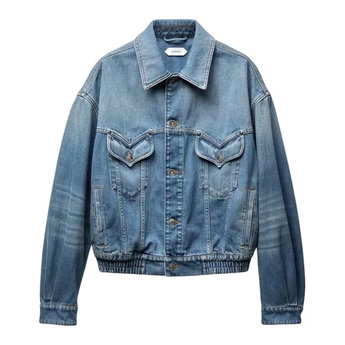 Blouses & Shirts > Denim Shirts - - Versace - Modalova