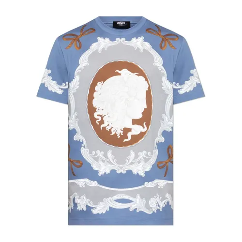 Versace - Tops > T-Shirts - Blue - Versace - Modalova