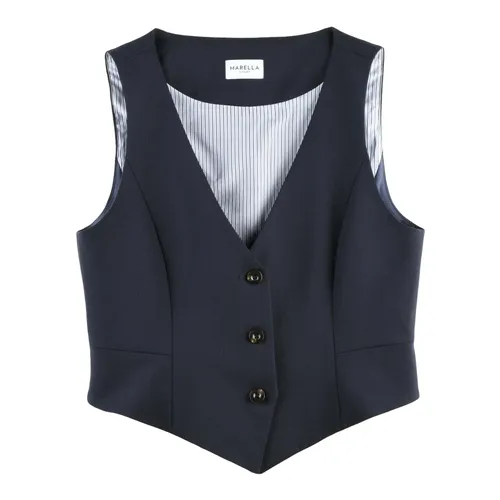Marella - Jackets > Vests - Blue - Marella - Modalova