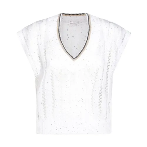 Knitwear > V-neck Knitwear - - Brunello Cucinelli - Modalova