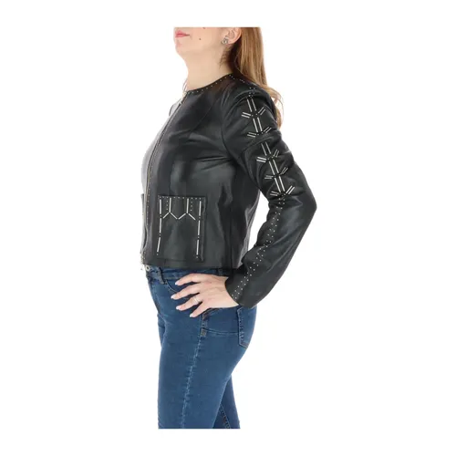 Jackets > Leather Jackets - - Patrizia Pepe - Modalova