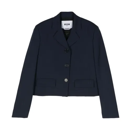 Msgm - Jackets > Blazers - Blue - Msgm - Modalova