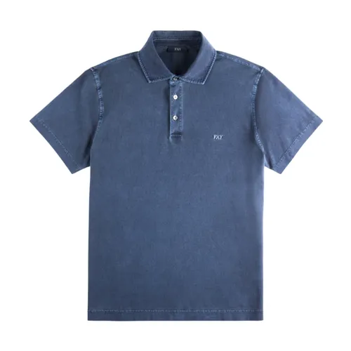 Fay - Tops > Polo Shirts - Blue - Fay - Modalova