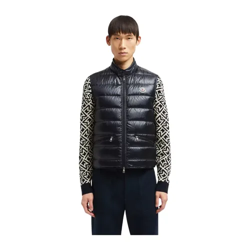 Moncler - Jackets > Vests - Blue - Moncler - Modalova