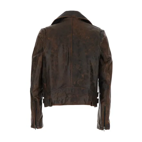 Jackets > Leather Jackets - - Diesel - Modalova
