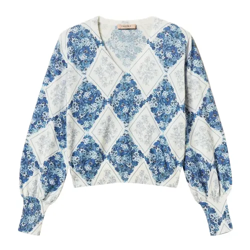Knitwear > V-neck Knitwear - - Twinset - Modalova