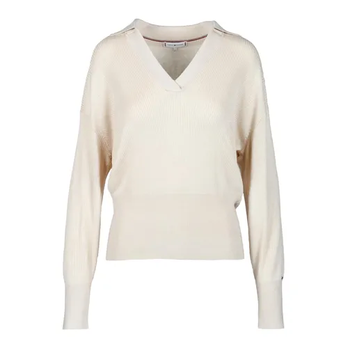 Knitwear > V-neck Knitwear - - Tommy Hilfiger - Modalova