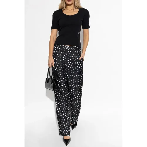 Trousers > Wide Trousers - - Moschino - Modalova
