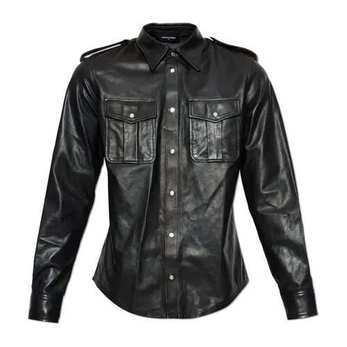 Jackets > Leather Jackets - - Dsquared2 - Modalova