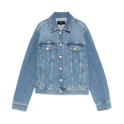 Jackets > Denim Jackets - - 7 For All Mankind - Modalova