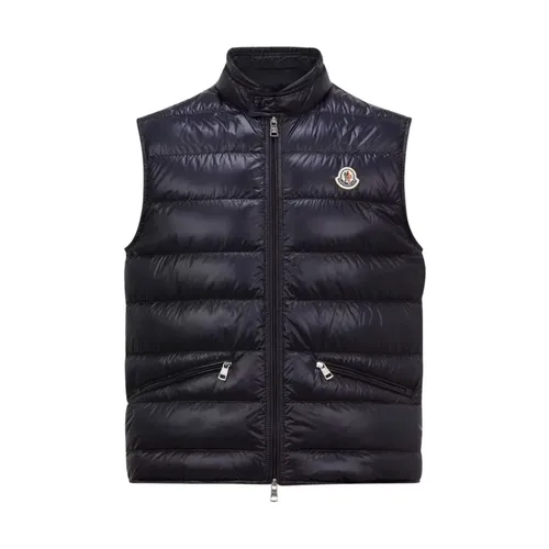 Moncler - Jackets > Vests - Blue - Moncler - Modalova