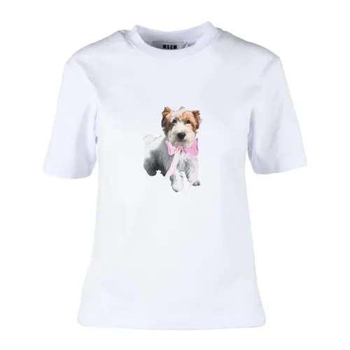 Msgm - Tops > T-Shirts - White - Msgm - Modalova
