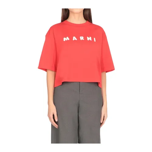Marni - Tops > T-Shirts - Orange - Marni - Modalova