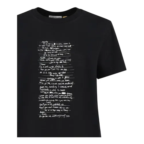 Moncler - Tops > T-Shirts - Black - Moncler - Modalova