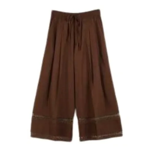 Trousers > Wide Trousers - - Twinset - Modalova