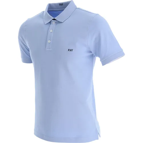 Fay - Tops > Polo Shirts - Blue - Fay - Modalova
