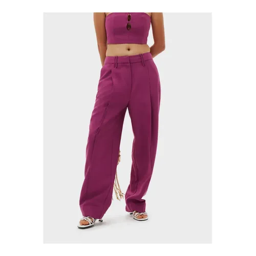 Trousers > Straight Trousers - - Ganni - Modalova