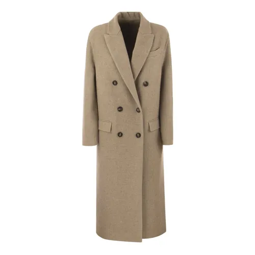 Coats > Double-Breasted Coats - - Brunello Cucinelli - Modalova