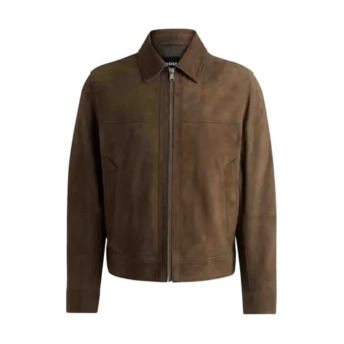 Jackets > Leather Jackets - - Hugo - Modalova