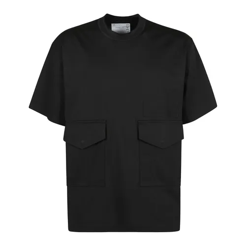 Sacai - Tops > T-Shirts - Black - Sacai - Modalova