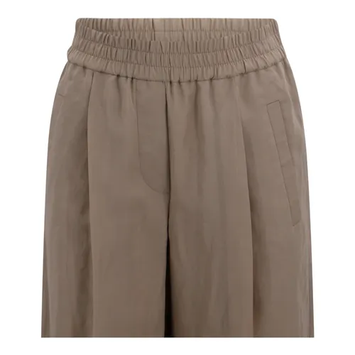 Trousers > Wide Trousers - - Brunello Cucinelli - Modalova