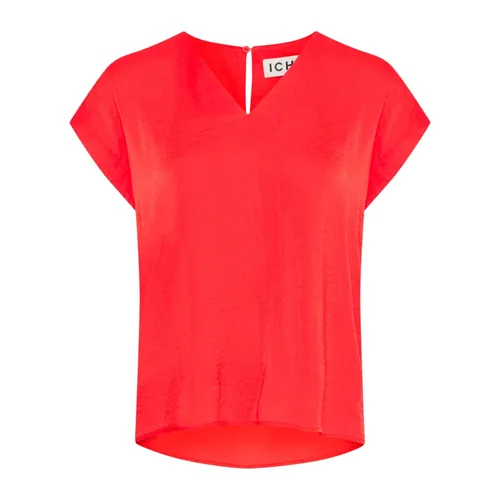 Ichi - Tops > T-Shirts - Red - Ichi - Modalova