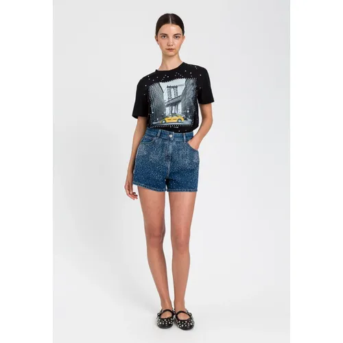 Twinset - Tops > T-Shirts - Black - Twinset - Modalova