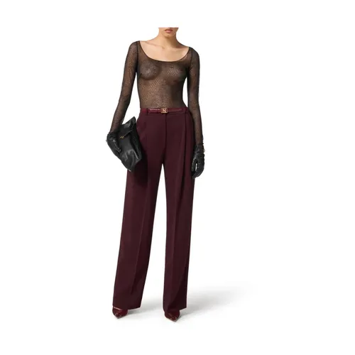 Trousers > Wide Trousers - - Elisabetta Franchi - Modalova