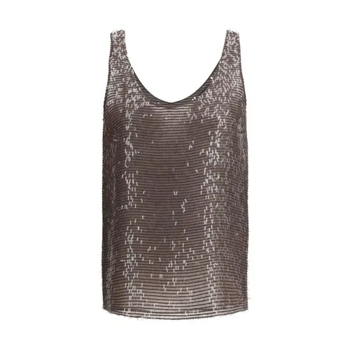 Tops > Sleeveless Tops - - Brunello Cucinelli - Modalova