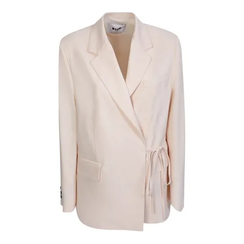 Msgm - Jackets > Blazers - Beige - Msgm - Modalova