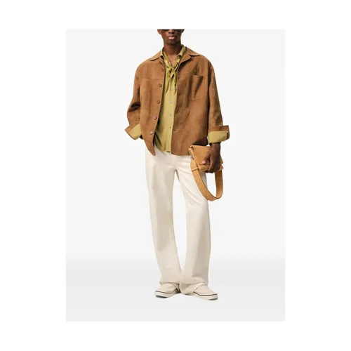 Jackets > Leather Jackets - - Ami Paris - Modalova